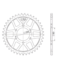řetězové kolo Supersprox 630 LK 104,0mm Ø 80mm 38Z 6-otvorové ocelové černé