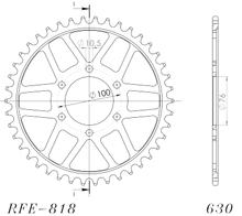 Rozetka Supersprox 630 dělená 100,0mm průměr 76mm 42 zubů 6 děr ocel černá