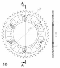 Chaîne dorée Supersprox Stealth LK 150,0 mm Ø 130 mm 55Z à 6 trous en aluminium/acier
