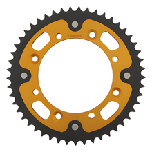 Pignon Supersprox Stealth 420 LK 130,0 mm Ø 110 mm 49Z 4 trous en aluminium/acier doré
