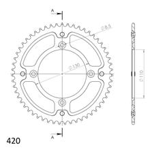 Rozetka Supersprox Stealth 420 dělicí rozteč 130,0mm průměr 110mm 52 zubů 4 otvory hliník / ocel zlatá