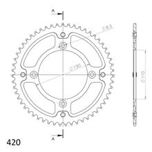 Supersprox Stealth 420 LK 130,0 mm Ø 110 mm 53Z 4 orificios aluminio/acero rojo