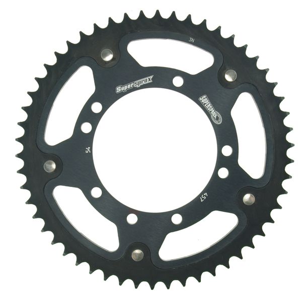 Kettenrad Supersprox Stealth 420 LK 116,0mm Ø 100mm 54Z 8-Loch Aluminium / Stahl schwarz