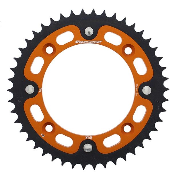 Supersprox Stealth 428 LK 132,0mm Ø 110mm 46Z 4 fori alluminio/acciaio arancione