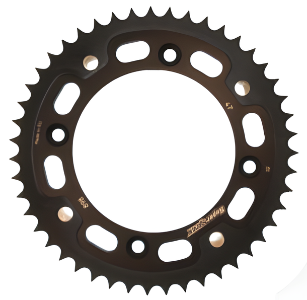 Kettenrad Supersprox Stealth 428 LK 132,0mm Ø 110mm 47Z 4-Loch Aluminium / Stahl schwarz