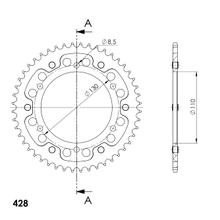 Supersprox Stealth 428 LK 130.0mm Ø 110mm 48Z 6-hole aluminium/steel gold