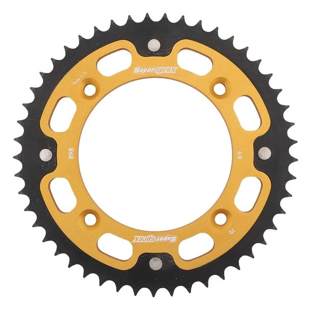Supersprox Stealth 428 LK 132,0mm Ø 110mm 49Z 4 trous aluminium/acier doré