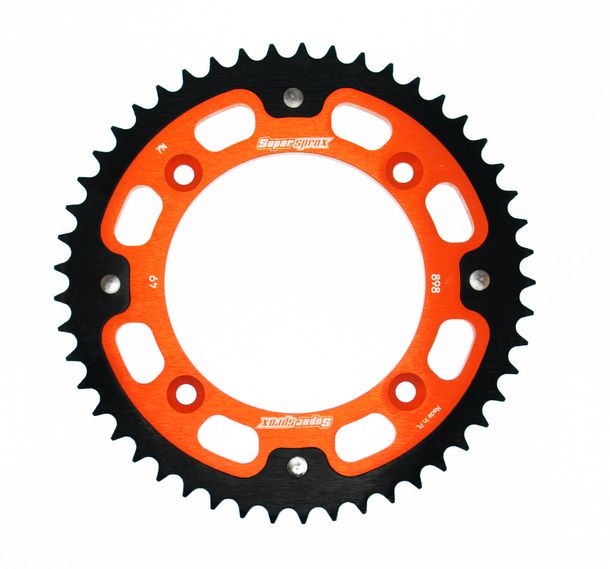 Supersprox Stealth 428 LK 132,0mm Ø 110mm 49Z 4 fori alluminio/acciaio arancione