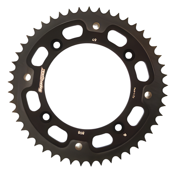 Kettenrad Supersprox Stealth 428 LK 132,0mm Ø 110mm 49Z 4-Loch Aluminium / Stahl schwarz