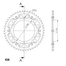 Supersprox Stealth 428 LK 130.0mm Ø 110mm 50Z 6-hole aluminium/ steel gold