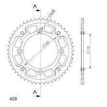 Supersprox Stealth 428 LK 132,0mm Ø 110mm 51Z 4-hole aluminium/steel gold