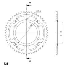 Supersprox Stealth 428 LK 130.0mm Ø 110mm 52Z 6-hole aluminium/steel gold