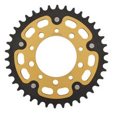 Piñón dorado de aluminio/acero Supersprox Stealth 520 LK 100,0 mm Ø 80 mm 38T con 5 orificios