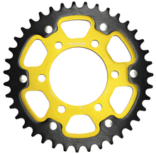 Kettenrad Supersprox Stealth 520 LK 100,0mm Ø 80mm 39Z 6-Loch Aluminium / Stahl gold