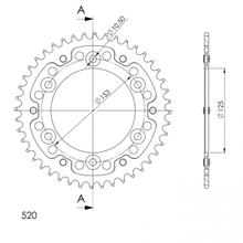 Supersprox Stealth 520 LK 153.0 mm chain wheel diameter 125 mm 39 Z 6-hole aluminium/steel gold