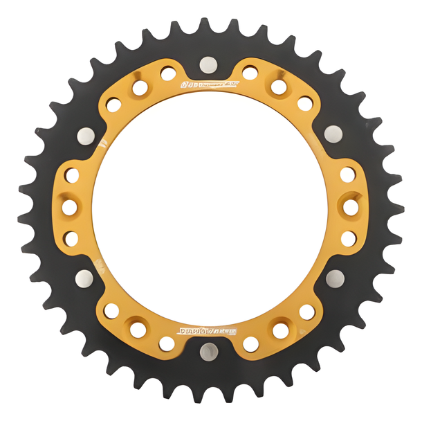 Kettenrad Supersprox Stealth 520 LK 150,0mm Ø 125mm 39Z 6-Loch Aluminium / Stahl gold