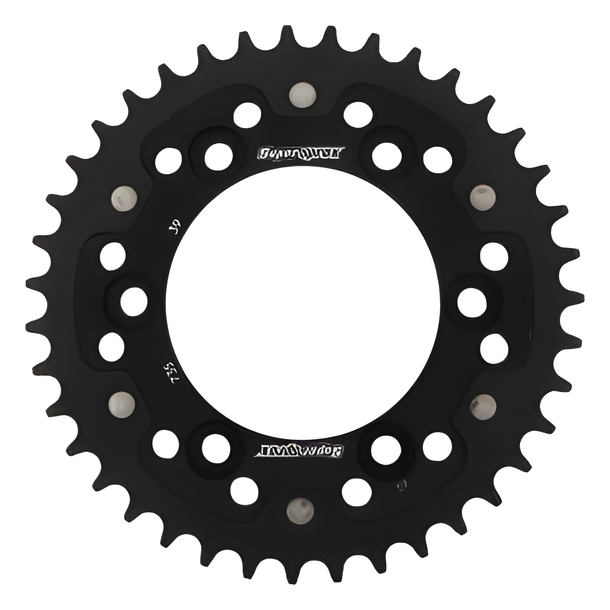 Kettenrad Supersprox Stealth 520 LK 124,0mm Ø 100mm 39Z 6-Loch Aluminium / Stahl schwarz