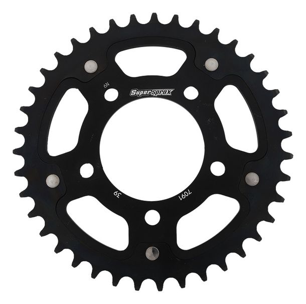 Kettenrad Supersprox Stealth 520 LK 100,0mm Ø 76mm 39Z 5-Loch Aluminium / Stahl schwarz