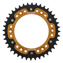 Rueda de cadena Supersprox Stealth 520 LK 153,0 mm de diámetro 125 mm 40Z con 6 orificios de aluminio/acero dorado