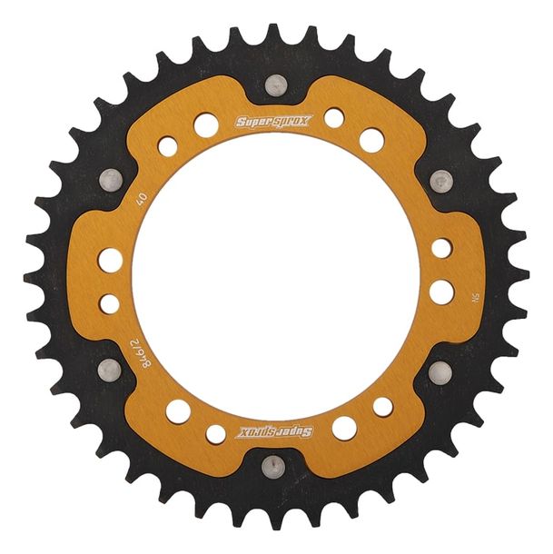 Kettenrad Supersprox Stealth 520 LK 136,0mm Ø 120mm 40Z 6-Loch Aluminium / Stahl gold