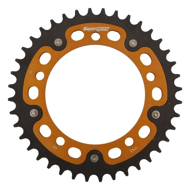Kettenrad Supersprox Stealth 520 LK 140,0mm Ø 120mm 40Z 5-Loch Aluminium / Stahl gold