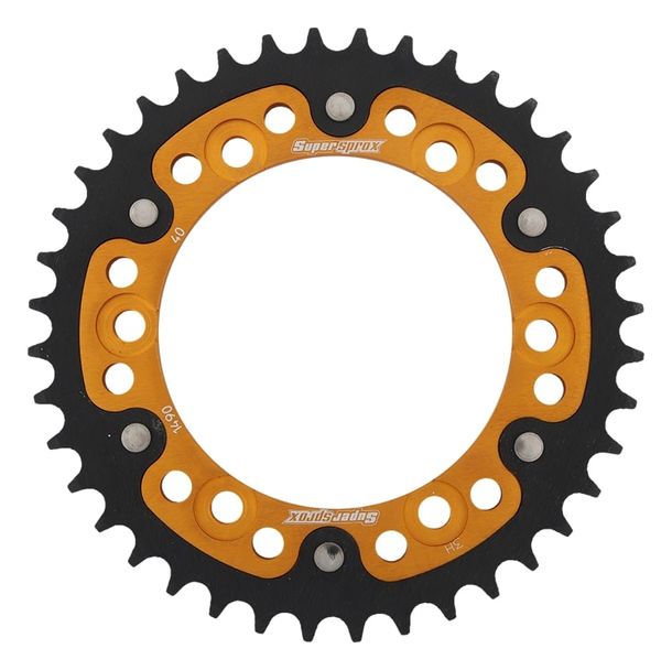 Kettenrad Supersprox Stealth 520 LK 140,0mm Ø 120mm 40Z 6-Loch Aluminium / Stahl gold