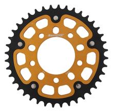 Piñón dorado de aluminio/acero Supersprox Stealth 520 LK 100,0 mm Ø 76 mm 40Z con 5 orificios