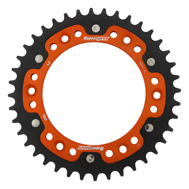 Kettenrad Supersprox Stealth 520 LK 150,0mm Ø 125mm 40Z 6-Loch Aluminium / Stahl orange