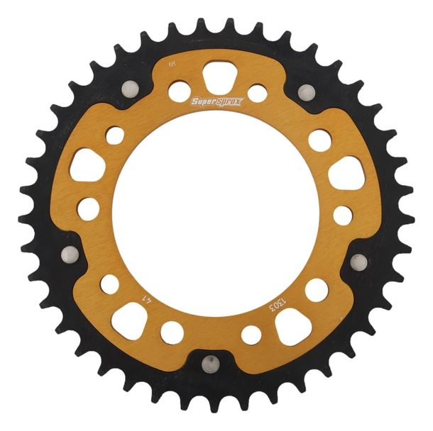Kettenrad Supersprox Stealth 520 LK 138,0mm Ø 112mm 41Z 5-Loch Aluminium / Stahl gold