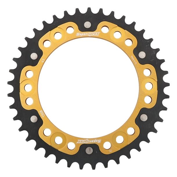 Kettenrad Supersprox Stealth 520 LK 160,0mm Ø 134mm 41Z 6-Loch Aluminium / Stahl gold