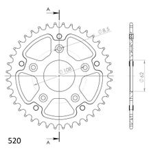 Kettenrad Supersprox Stealth 520 LK 108,0mm Ø 62mm 41Z 5-Loch Aluminium / Stahl gold