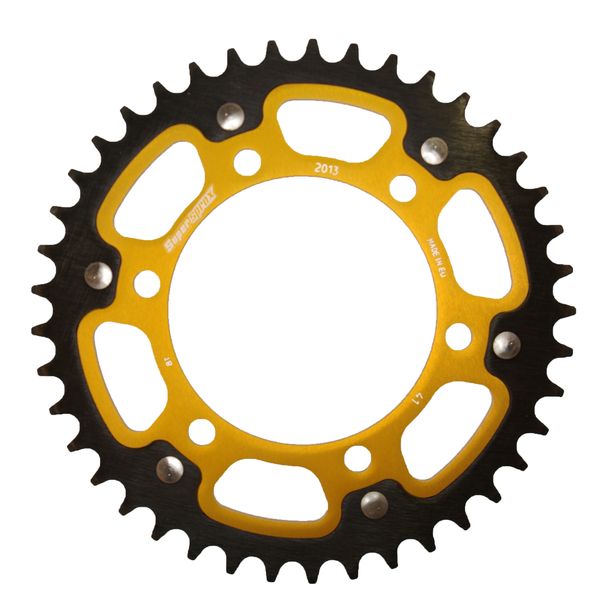 Kettenrad Supersprox Stealth 520 LK 125,0mm Ø 106mm 41Z 6-Loch Aluminium / Stahl gold