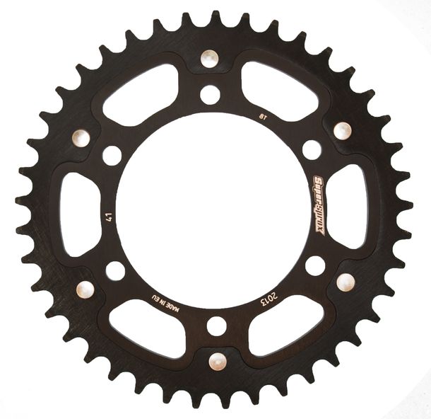 Kettenrad Supersprox Stealth 520 LK 125,0mm Ø 106mm 41Z 6-Loch Aluminium / Stahl schwarz