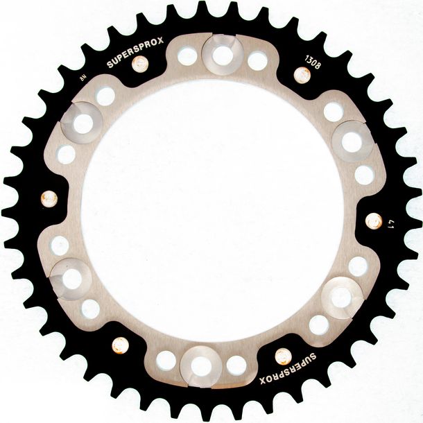 Kettenrad Supersprox Stealth 520 LK 160,0mm Ø 134mm 41Z 6-Loch Aluminium / Stahl silber