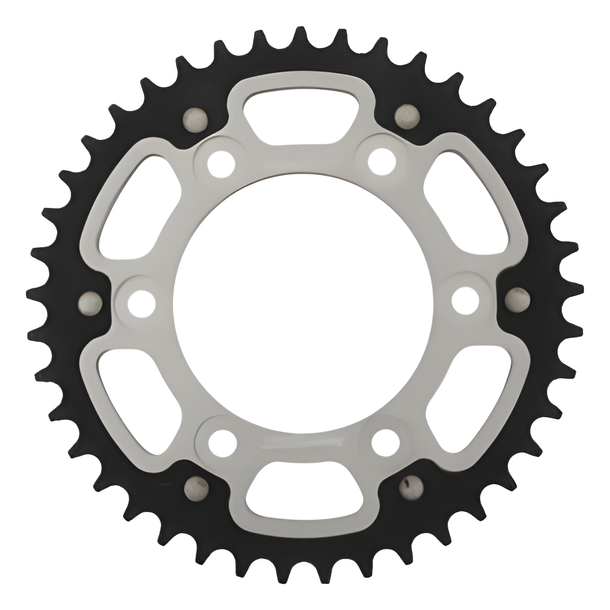Supersprox Stealth 520 LK 124.0mm Ø 100mm 41Z 6-hole aluminium/steel silver sprocket