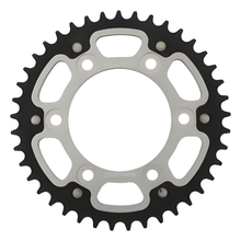 Pignon Supersprox Stealth 520 LK 124,0 mm Ø 100 mm 41Z 6 trous en aluminium/acier argenté