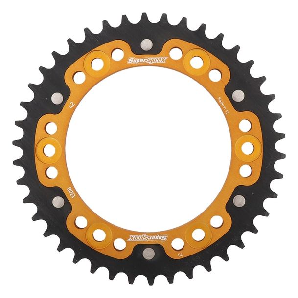 Kettenrad Supersprox Stealth 520 LK 160,0mm Ø 134mm 42Z 6-Loch Aluminium / Stahl gold