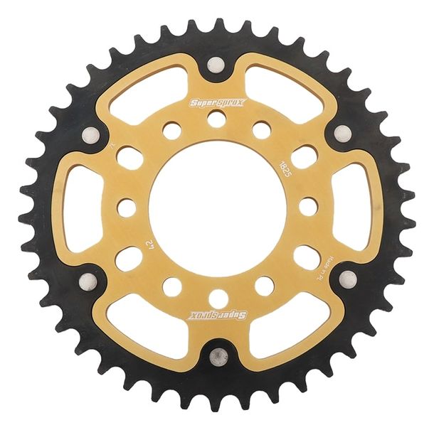 Kettenrad Supersprox Stealth 520 LK 100,0mm Ø 76mm 42Z 8-Loch Aluminium / Stahl gold