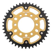Pignon Supersprox Stealth 520 LK 100,0 mm Ø 76 mm 42T 8 trous en aluminium/acier doré