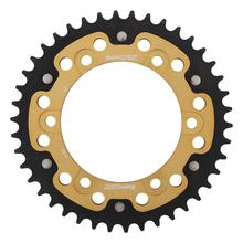 Pignon Supersprox Stealth 520 LK 140.0mm Ø 120mm 42T 6 trous en aluminium/acier doré