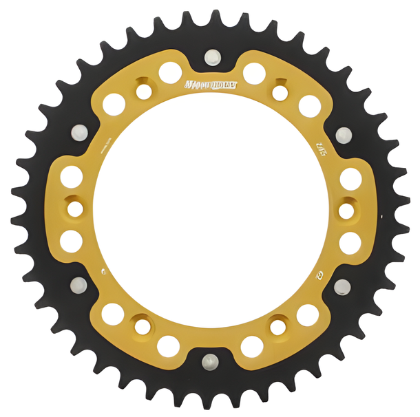 Kettenrad Supersprox Stealth 520 LK 150,0mm Ø 130mm 42Z 6-Loch Aluminium / Stahl gold