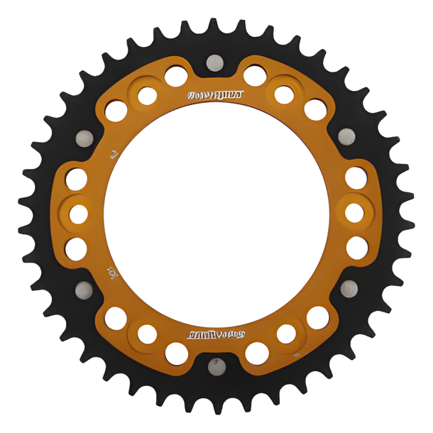 Kettenrad Supersprox Stealth 520 LK 153,0mm Ø 125mm 42Z 6-Loch Aluminium / Stahl gold