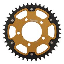 Kettenrad Supersprox Stealth 520 LK 100,0mm Ø 76mm 42Z 5-Loch Aluminium / Stahl gold