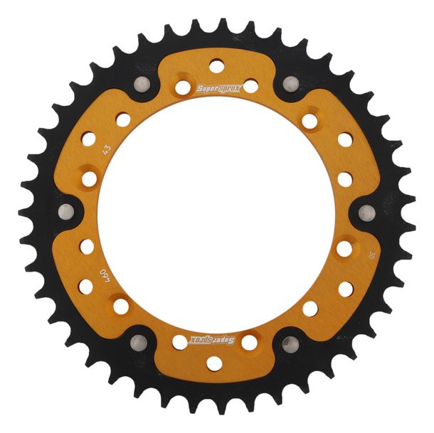 Kettenrad Supersprox Stealth 520 LK 150,0mm Ø 134mm 43Z 6-Loch Aluminium / Stahl gold