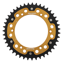 Pignon Supersprox Stealth 520 LK 150.0mm Ø 130mm 43T à 6 trous en aluminium/acier doré