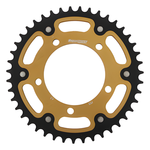 Kettenrad Supersprox Stealth 520 LK 120,0mm Ø 100mm 43Z 5-Loch Aluminium / Stahl gold