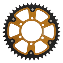 Kettenrad Supersprox Stealth 520 LK 100,0mm Ø 80mm 43Z 6-Loch Aluminium / Stahl gold