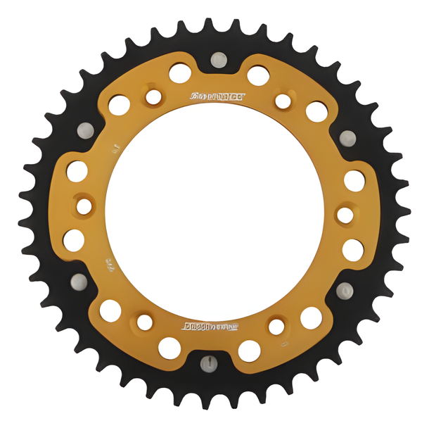Kettenrad Supersprox Stealth 520 LK 150,0mm Ø 125mm 43Z 6-Loch Aluminium / Stahl gold