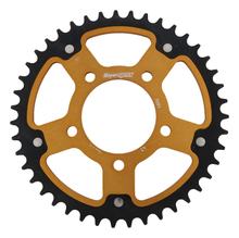Pignon Supersprox Stealth 520 LK 100,0 mm Ø 76 mm 43T à 5 trous en aluminium/acier doré