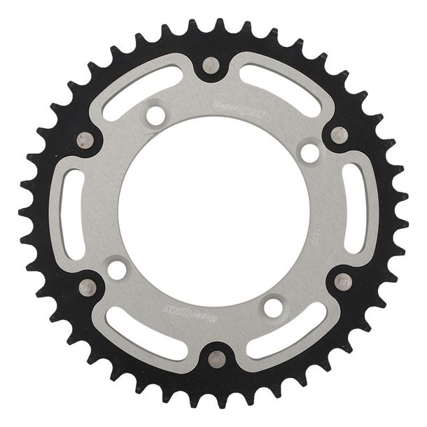 Supersprox Stealth 520 LK 130.0mm Ø 110mm 43T 4-hole aluminium/steel silver sprocket